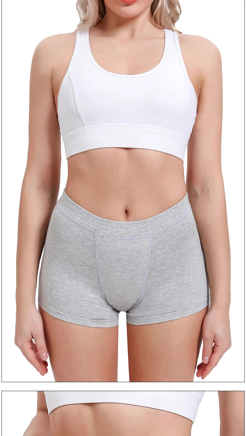 High-waist menstrual panties by The Clothing Company Sydney, cotton flow boxer shorts designed for period protection and comfort.