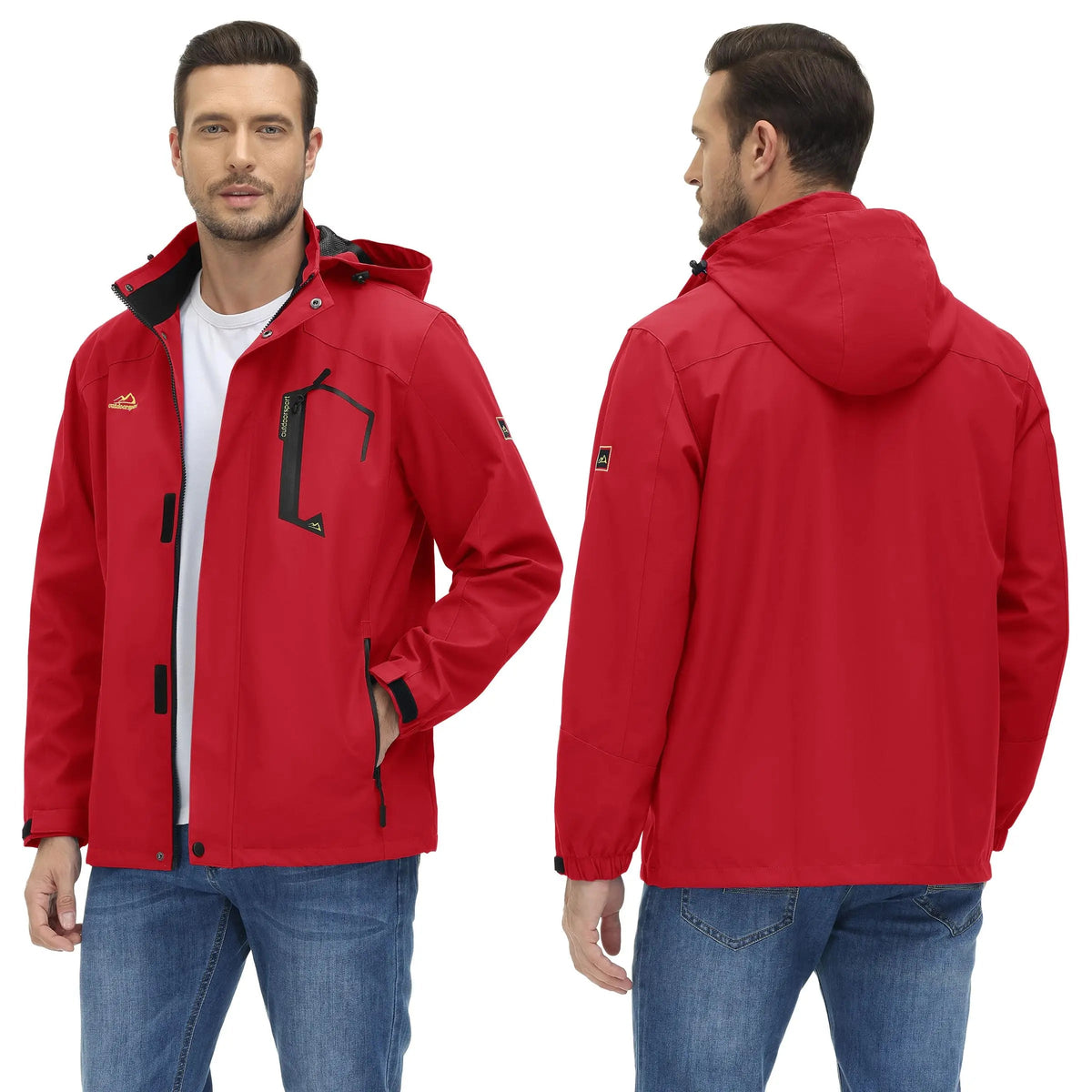 Lightweight Windbreaker Mens Mesh Lined Waterproof Rain Jacket Outdoor Fishing Hiking Jacket with Detachable Hood The Clothing Company Sydney