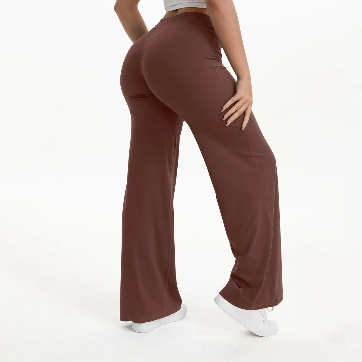 Straight Leg Bottoms Women's Mid-Waist Yoga Pants GYM Leggings Pilates Running Sports Trousers The Clothing Company Sydney
