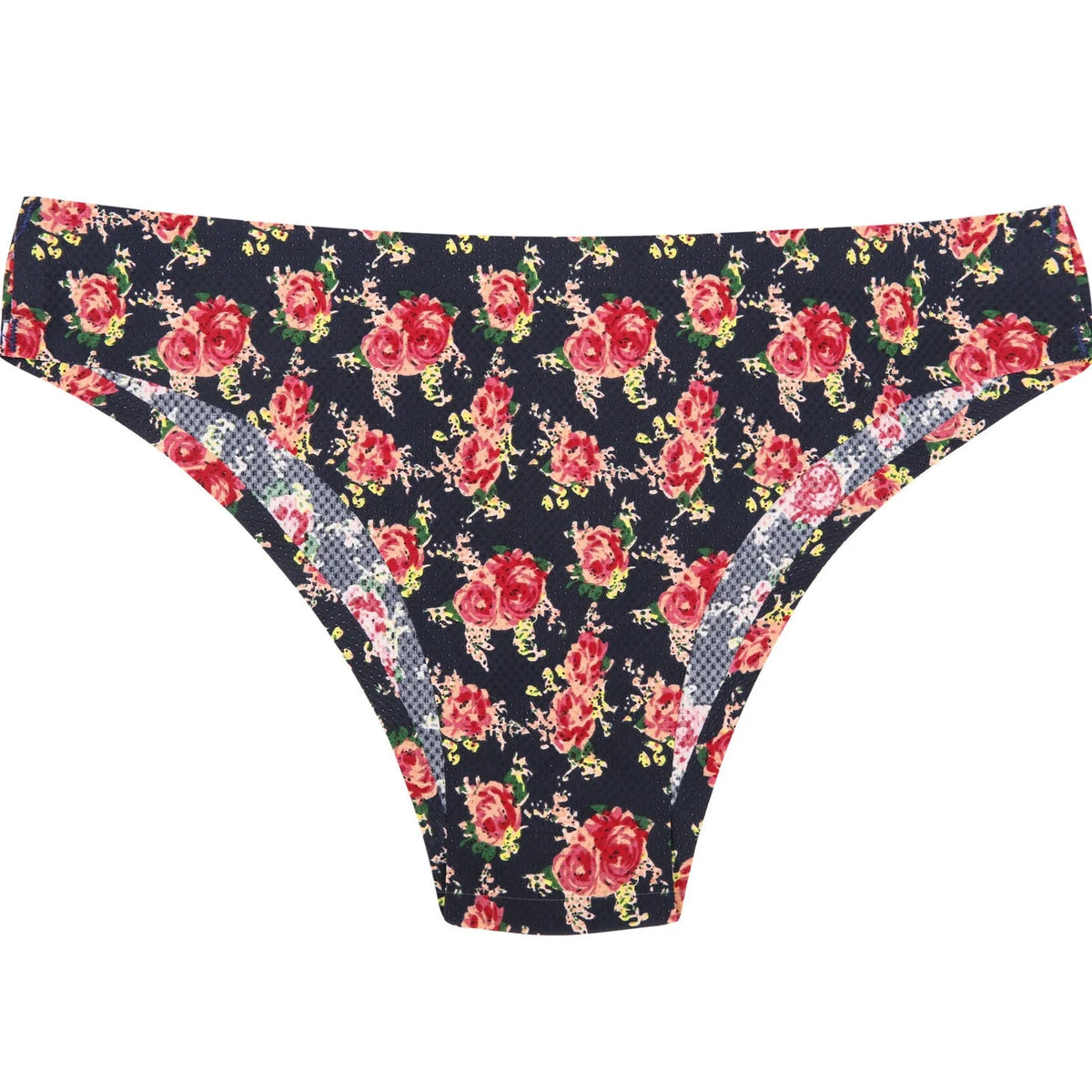 Floral print leopard seamless G-string lingerie by The Clothing Company Sydney, featuring delicate lace and minimal coverage.