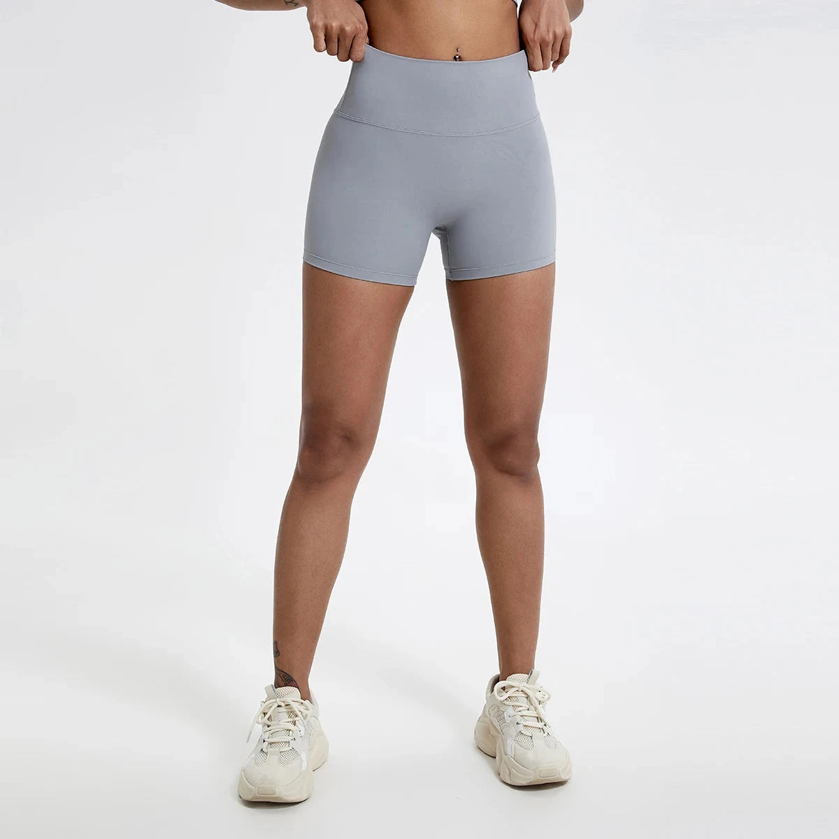 Women's high waist fitness gym leggings and cycling shorts by The Clothing Company Sydney, slim fit, suitable for running and yoga.