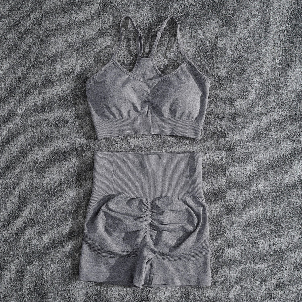 Womens Two Piece Set Peach Shorts Trackuists Gym Yoga Running Halter Fitness Shorts Push Up Bra Top Set The Clothing Company Sydney