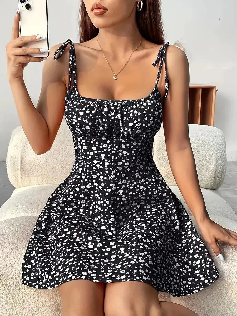 Women's Floral Spaghetti Strap Beach Short Summer Dress The Clothing Company Sydney