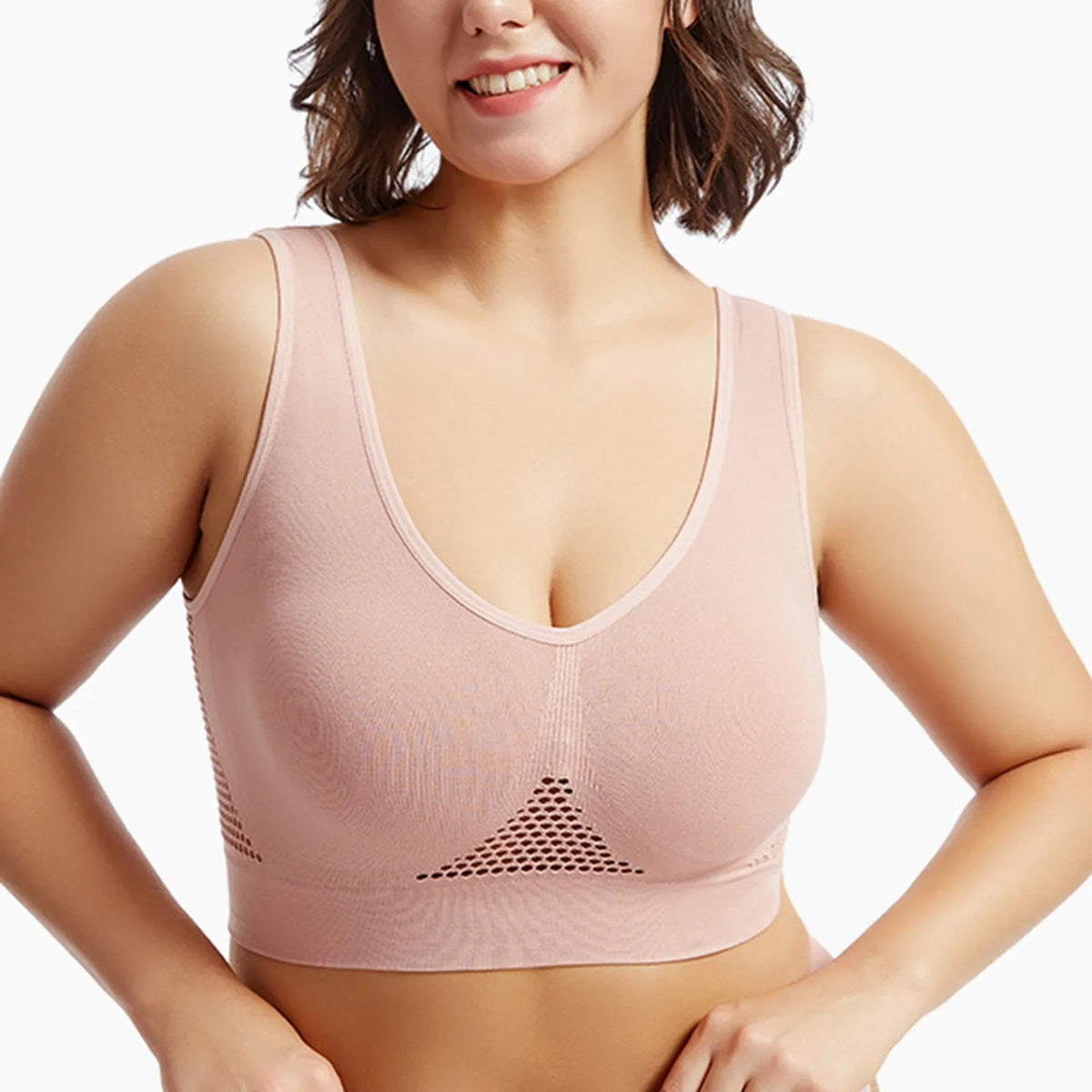 Shockproof sports bra by The Clothing Company Sydney, high support fitness bra with anti-sag design and stylish look.