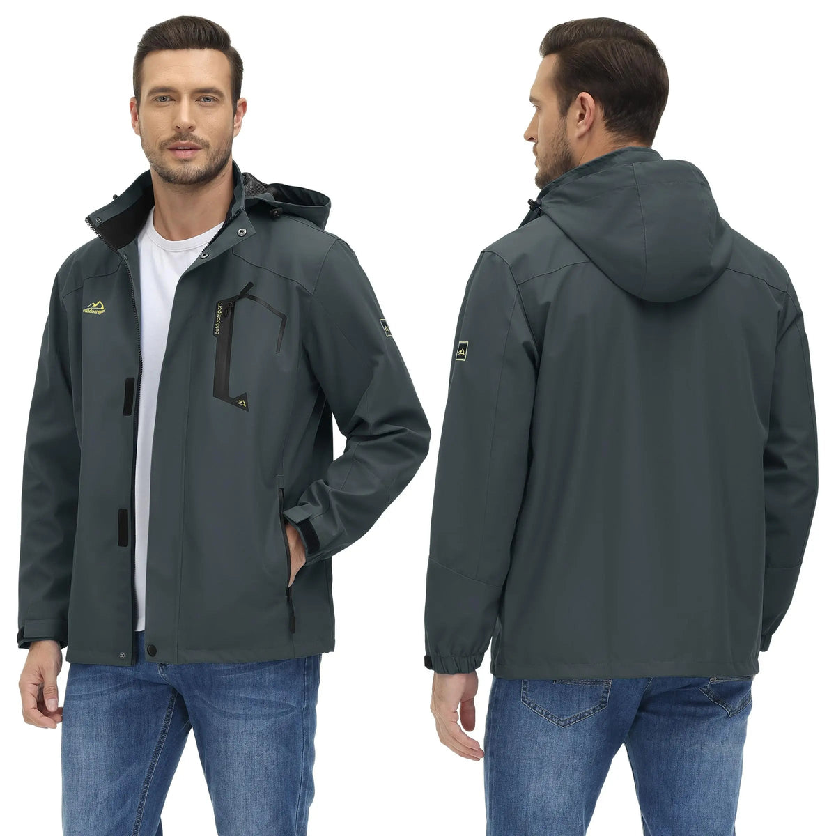 Lightweight Windbreaker Mens Mesh Lined Waterproof Rain Jacket Outdoor Fishing Hiking Jacket with Detachable Hood The Clothing Company Sydney