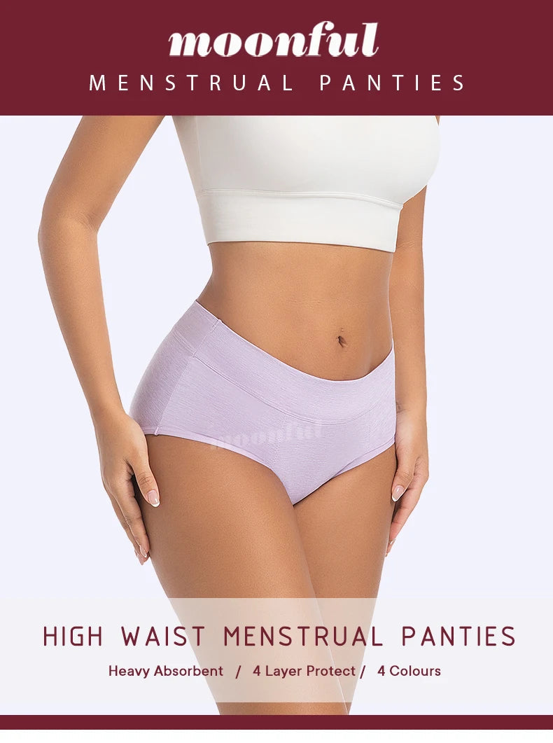 Women's Absorbent Menstrual Panties High Waist Bamboo Fiber Leakproof Menstruation Period Underwear The Clothing Company Sydney