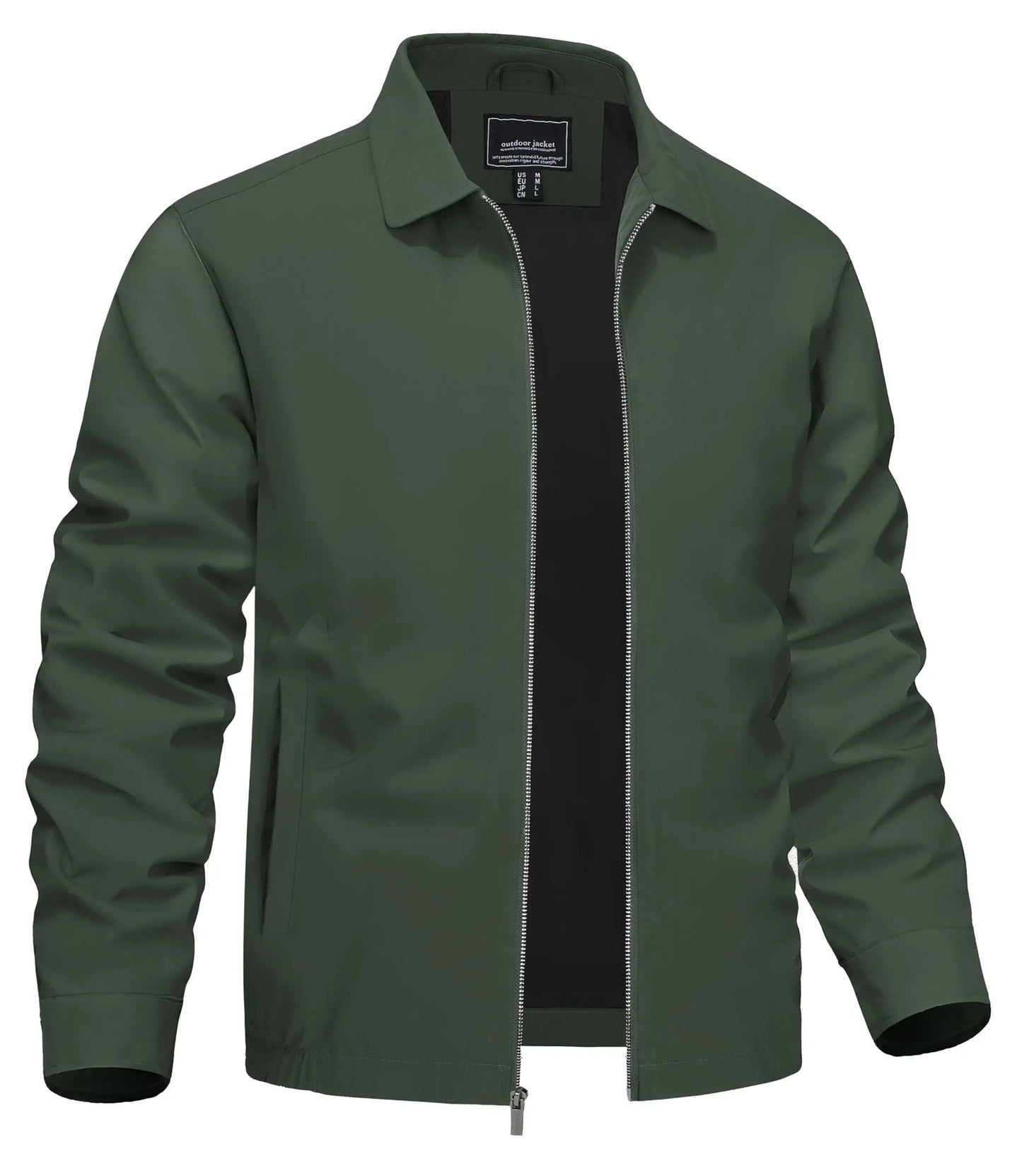 Lightweight Work Jackets Mens Fashion Tunic Style Zipper Pockets Bomber Jackets Full Zip Spring Fall Outerwear The Clothing Company Sydney