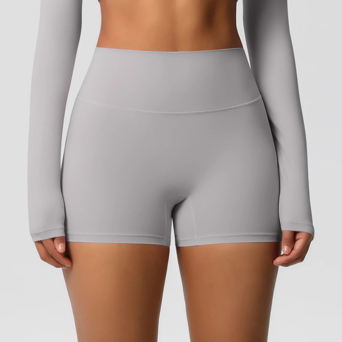 Women’s high waist yoga shorts by The Clothing Company Sydney, push-up fitness leggings, ideal for yoga and biking.