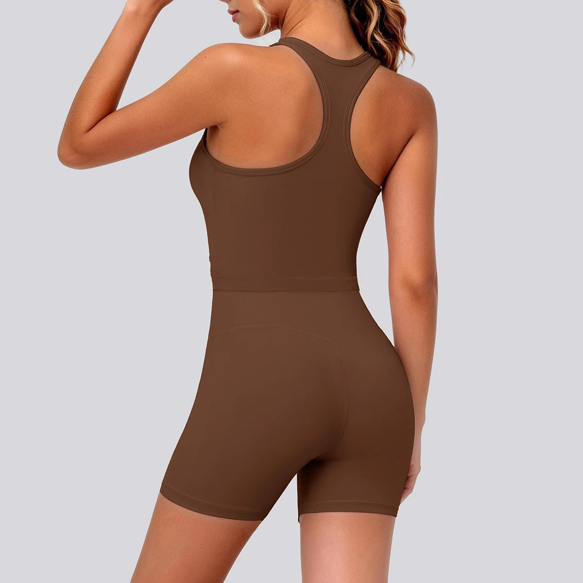 2 Piece Women's Breathable Workout Top I-shaped Vest Push Up Quick-Dry Summer Yoga Shorts Matching Set
