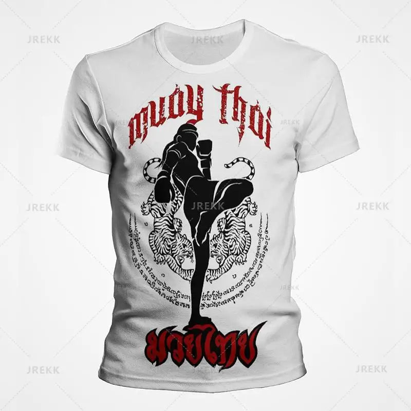 Muay Thai Gym Graphic T Shirt For Men Women Kids 3D Thai Boxing Sports Printed Tee Shirts Streetwear Short Sleeves Quick Dry Top - The Clothing Company Sydney