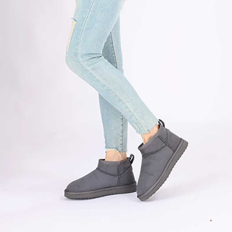 Women's classic warm snow boots, short ankle style by The Clothing Company Sydney, featuring sturdy waterproof design and cozy lining.
