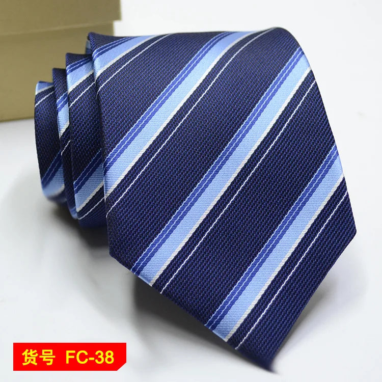 Men's Jacquard floral and solid neckties, 7-8cm wide, stylish accessories from The Clothing Company Sydney.