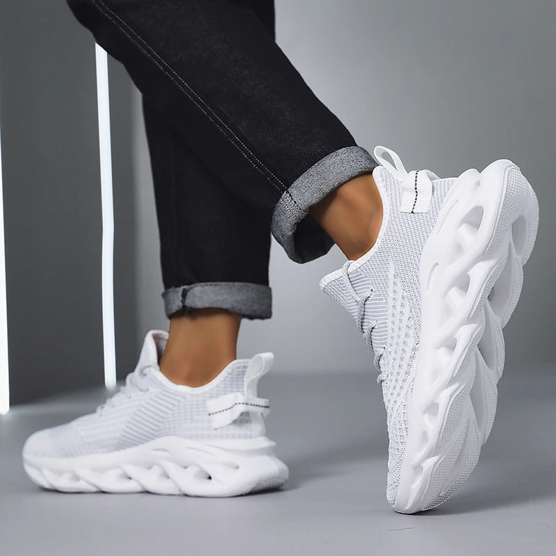 Men's breathable athletic running sneakers by The Clothing Company Sydney with non-slip soles and casual, comfortable design for outdoor activities.