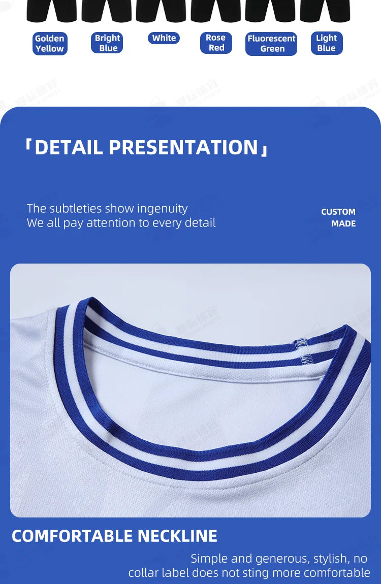 Adult kids customized soccer jersey from The Clothing Company Sydney, quick-drying sportswear for team training and futsal matches.