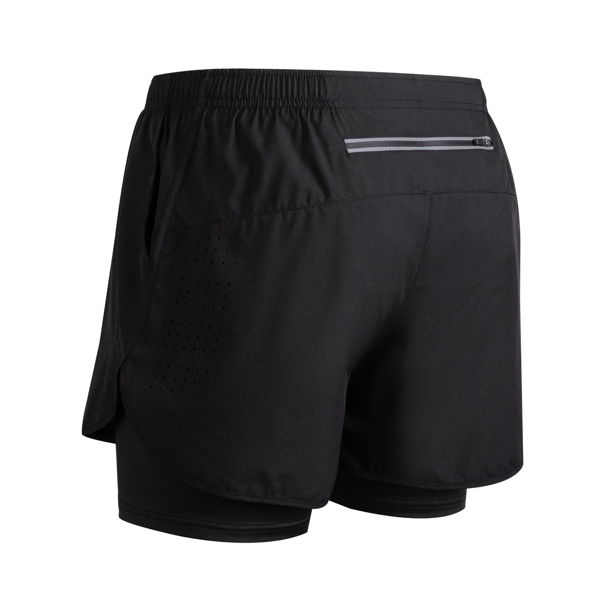 Men's lightweight breathable gym running shorts with liner, pockets, towel loop, quick-dry fabric, ideal for athletic workouts.