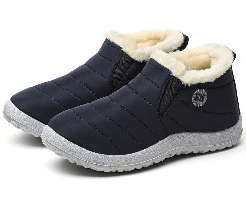 Men's winter ankle boots from The Clothing Company Sydney, waterproof slip-on snow shoes with fur lining for warmth and comfort.