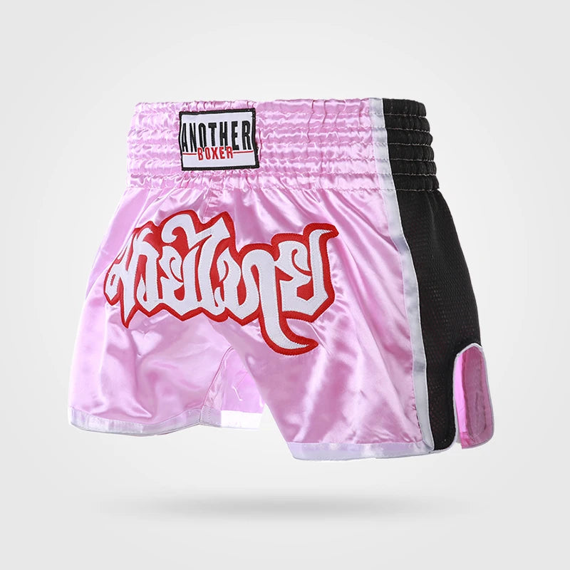 Unisex Muay Thai shorts from The Clothing Company Sydney, lightweight kickboxing and MMA training gear, black with branding details.