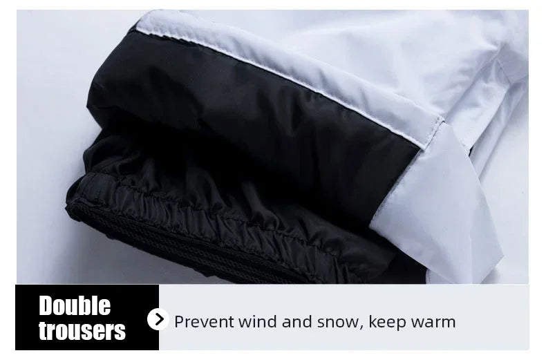 Women's Ski Suit Winter Waterproof Warm Hooded Windproof Raincoat Snow Pants Outdoor Snowboard Wear Set Skiing Overalls - The Clothing Company Sydney