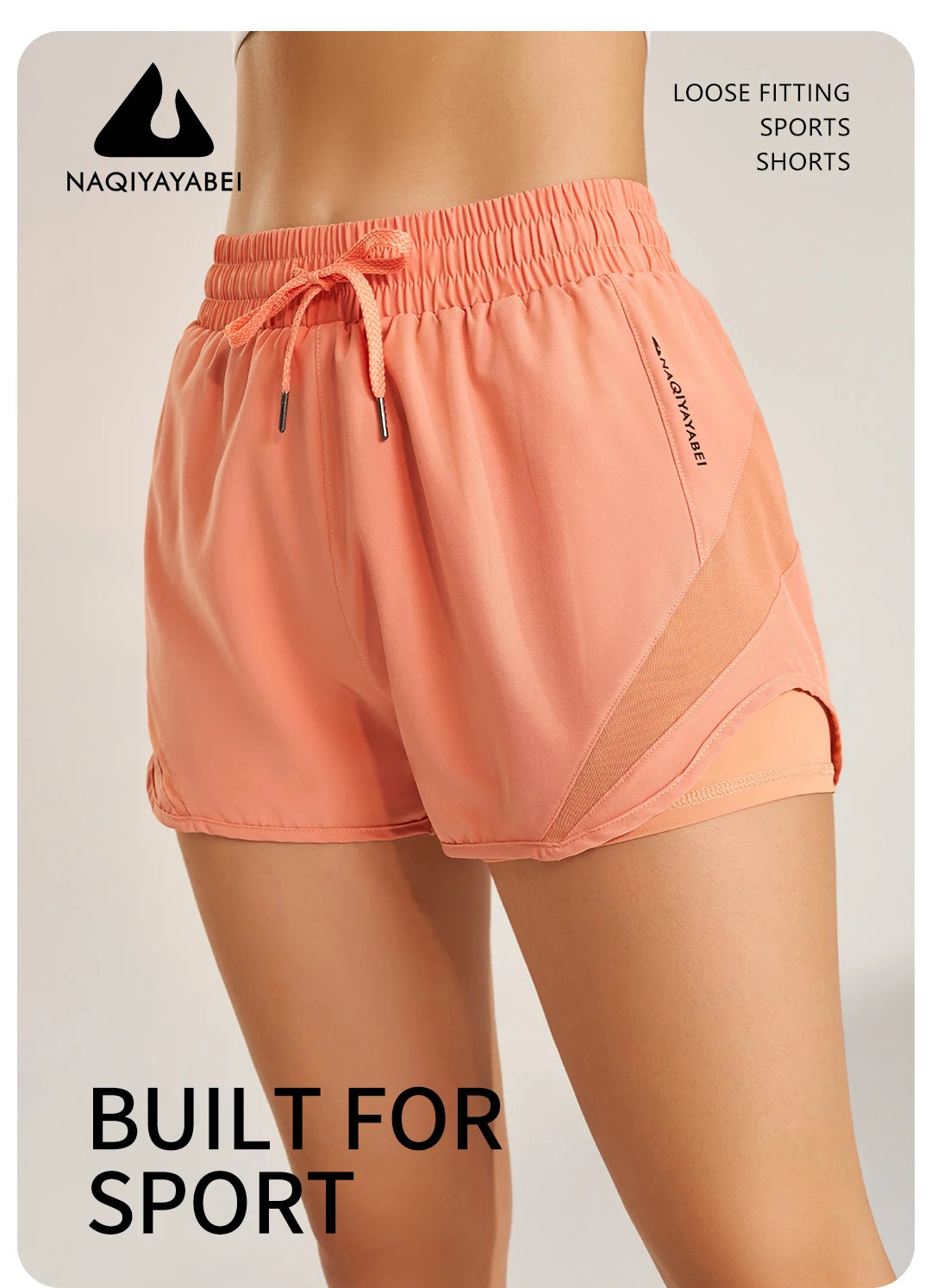 Women’s fitness yoga shorts by The Clothing Company Sydney, activewear running and gym shorts for workout and gym activities.