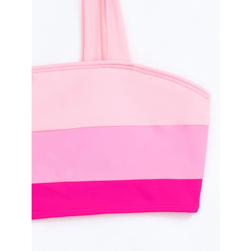 Pink sexy bikini set with push-up design, women's swimwear from The Clothing Company Sydney, perfect for beach and pool.
