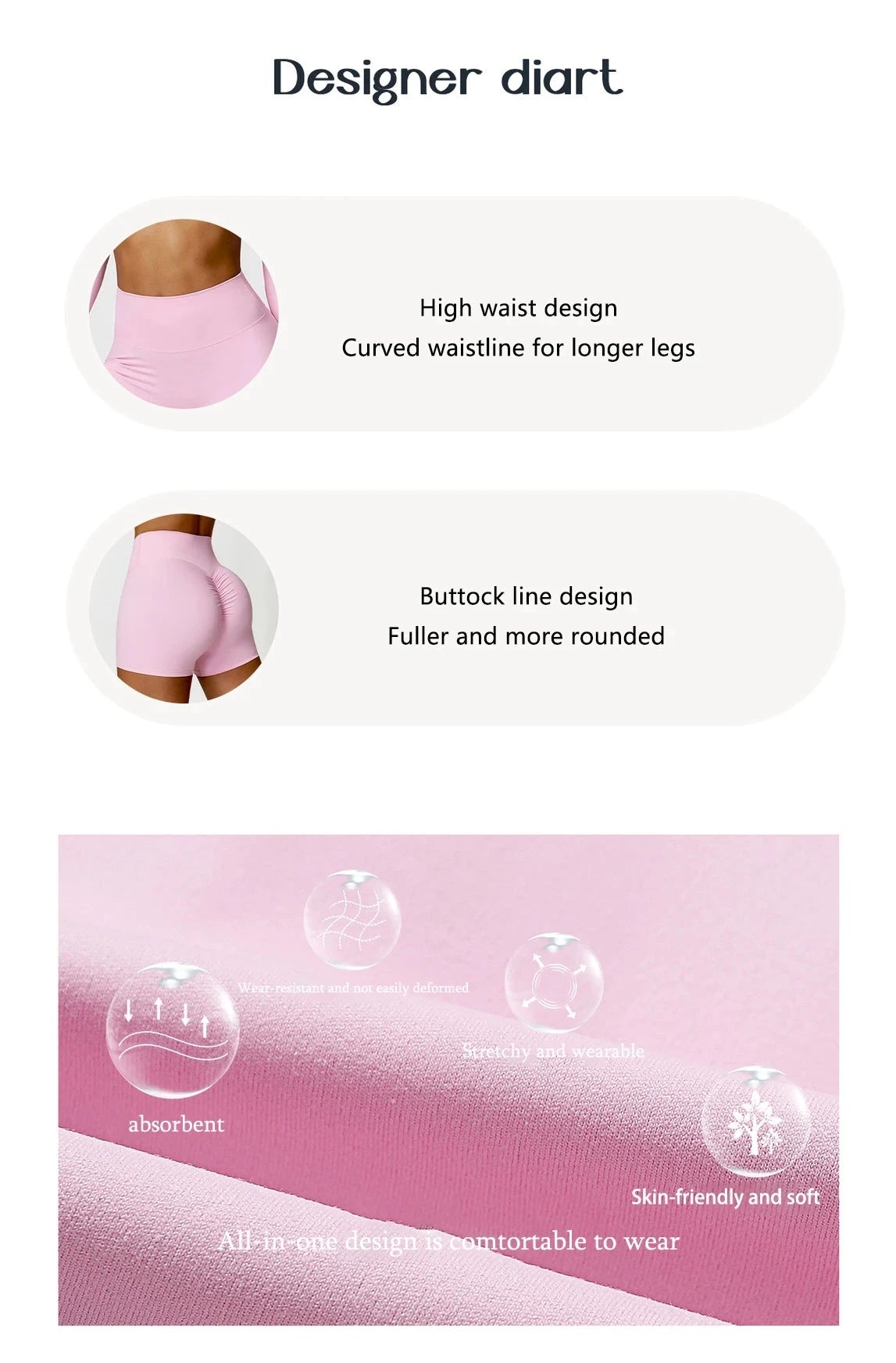 Women’s high waist fitness cycling shorts by The Clothing Company Sydney, quick-dry soft training leggings for yoga and biking.