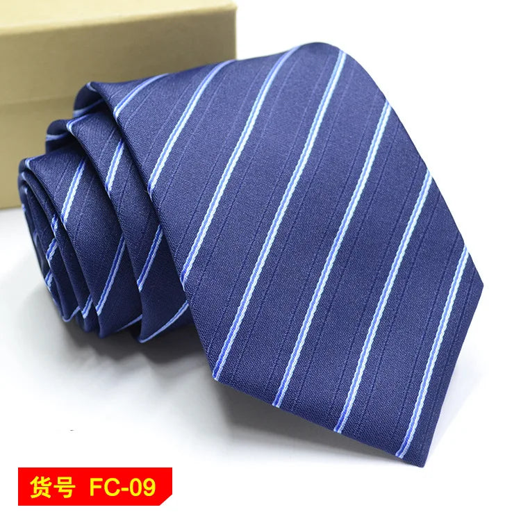 Men's Jacquard necktie from The Clothing Company Sydney, floral and solid patterns, 7-8cm width, elegant accessory for formal wear