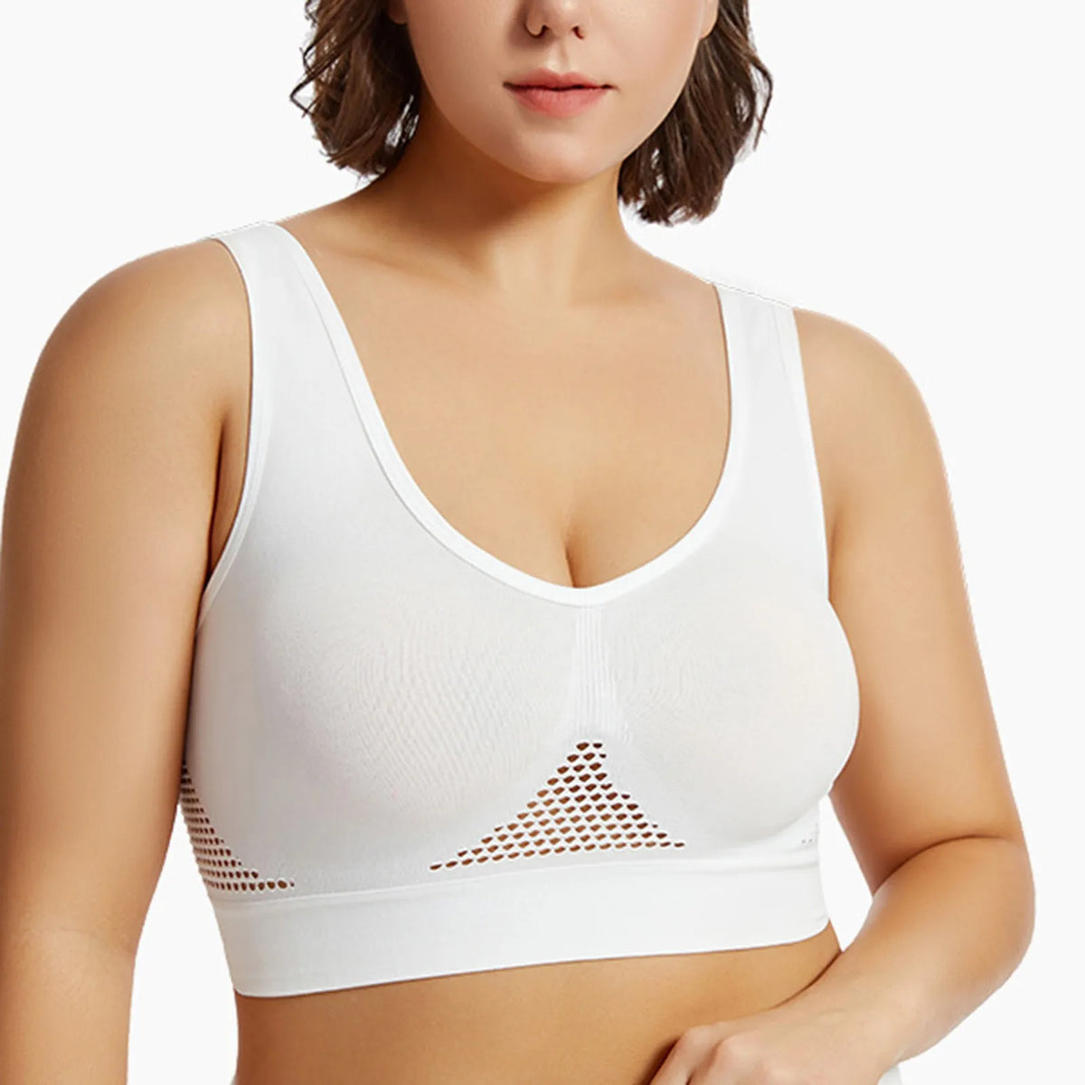 Shockproof sports bra by The Clothing Company Sydney, high support, anti-sag, stylish fitness bra with padded cups and breathable fabric.