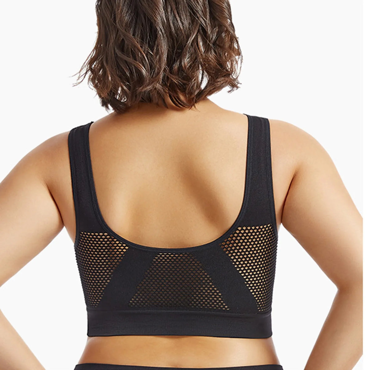 Shockproof sports bra by The Clothing Company Sydney, high-support fitness bra with anti-sag design and stylish look.