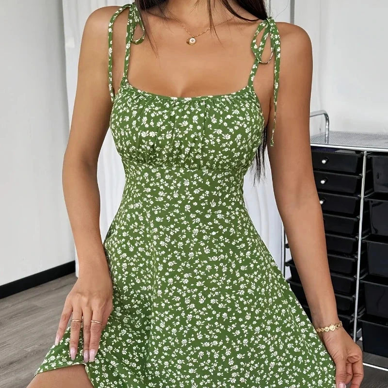 Women's Floral Spaghetti Strap Beach Short Summer Dress The Clothing Company Sydney