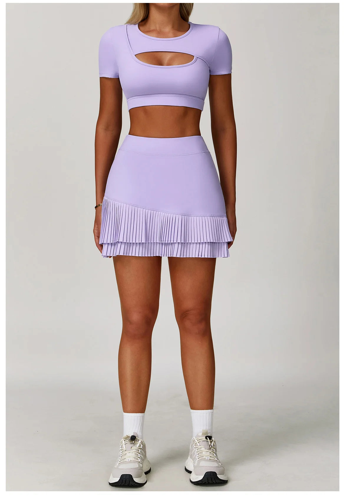 Two-piece women's fitness set with sports bra and leggings from The Clothing Company Sydney, ideal for yoga, gym, and running workouts.