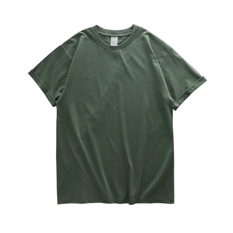Men's oversized 280gsm heavy cotton summer T-shirt from The Clothing Company Sydney, short sleeve casual tee in black.