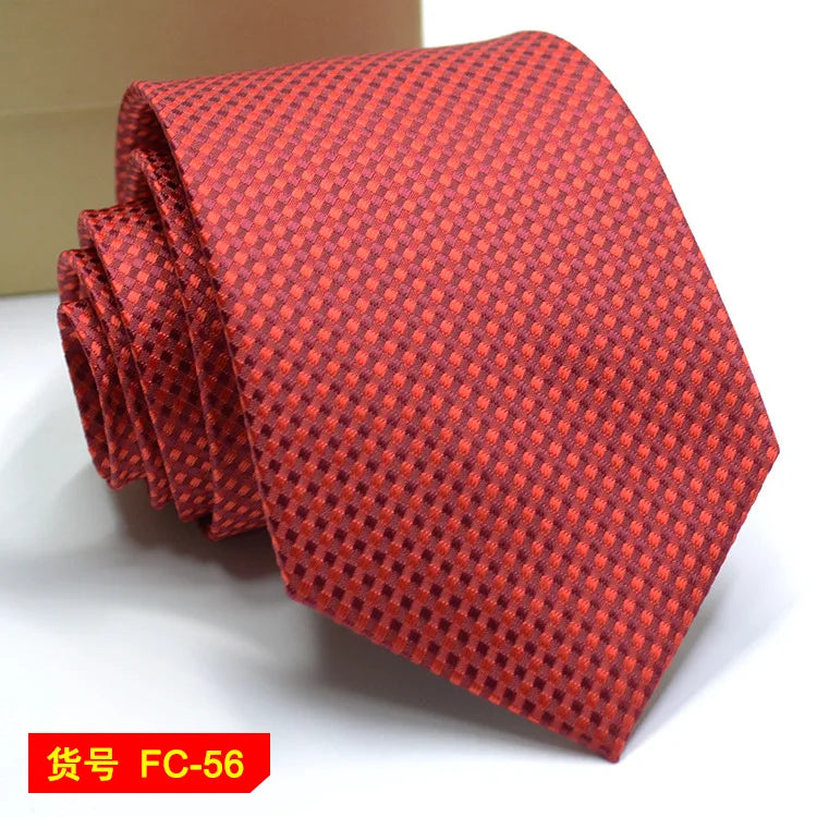 Men's Jacquard tie by The Clothing Company Sydney featuring floral and solid patterns, 7-8cm wide, accessory for formal wear.