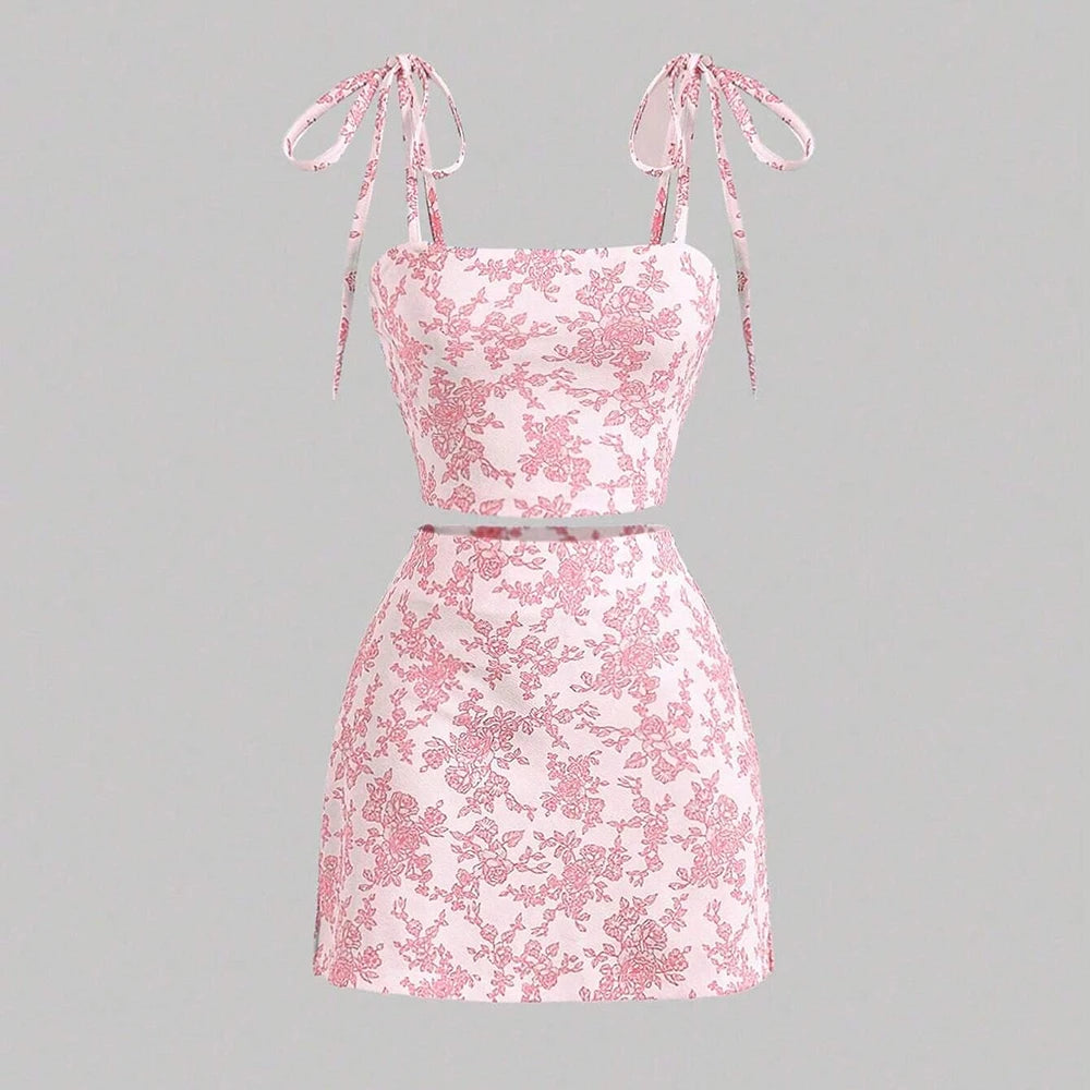 Spring Summer Slim Fit Floral Mini Wrap Dress – Sleeveless Square Neck The Clothing Company Sydney