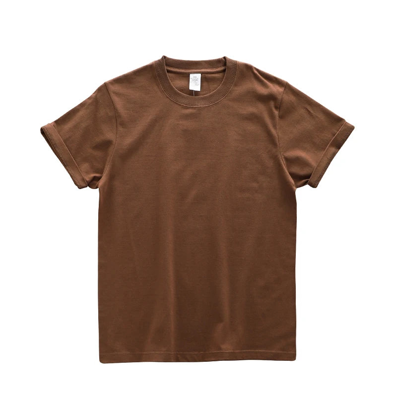 Men's oversized 280gsm heavy cotton summer T-shirt from The Clothing Company Sydney, short sleeve casual tee, front view