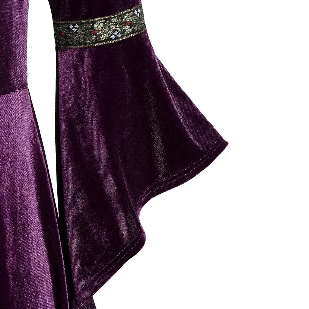 Long sleeve vampire witch Victorian gothic bandage dress from The Clothing Company Sydney for Halloween cosplay.