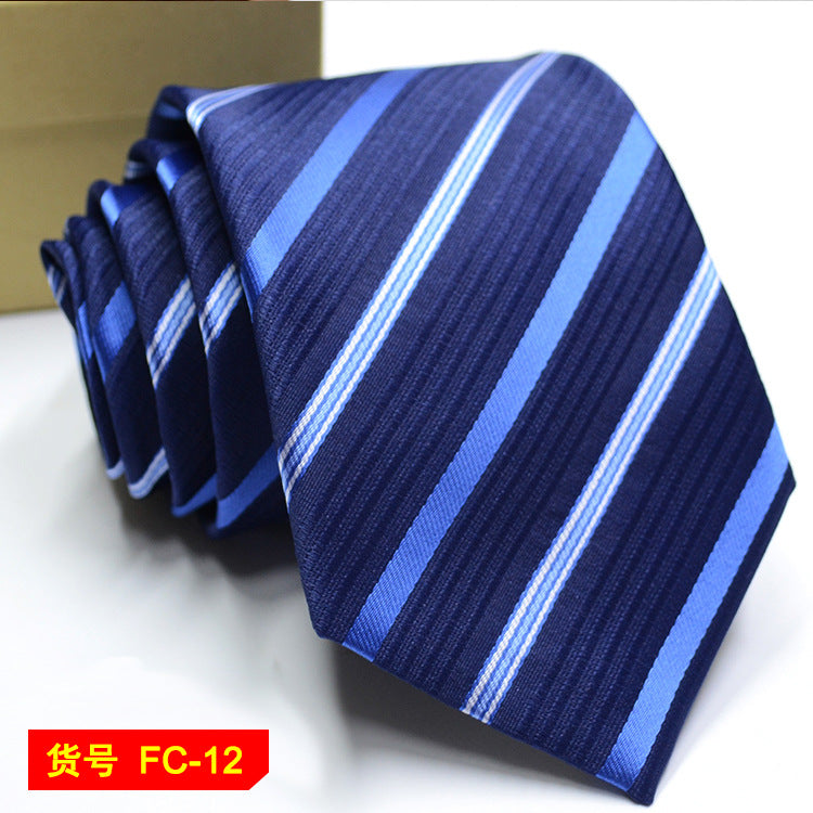 Men's jacquard floral and solid necktie from The Clothing Company Sydney, featuring a stylish 7-8cm wide accessory.