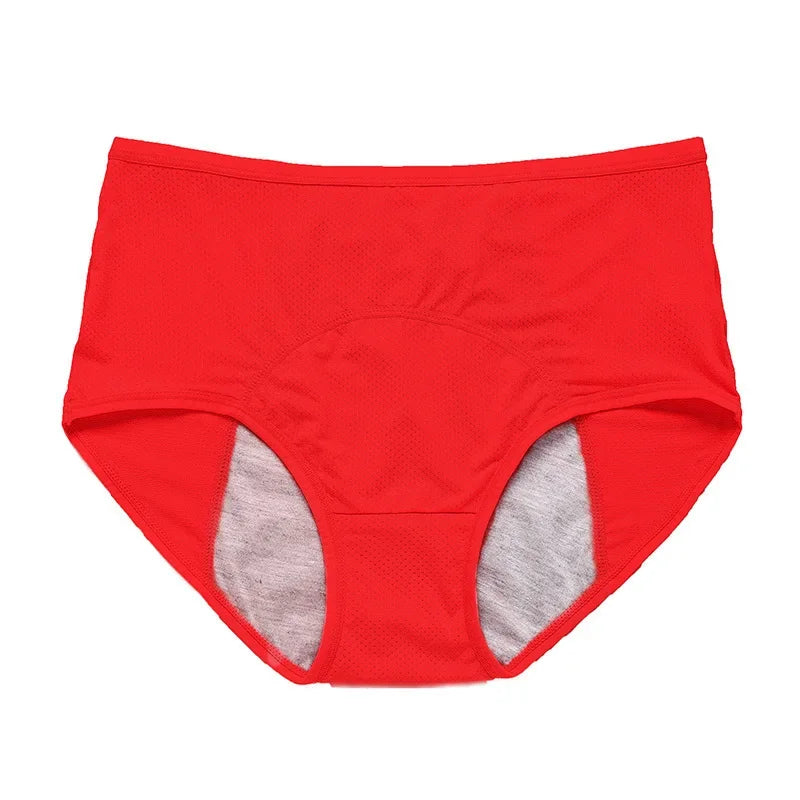 Plus size mesh period underwear for women, mid waist leak-proof menstrual panties by The Clothing Company Sydney.