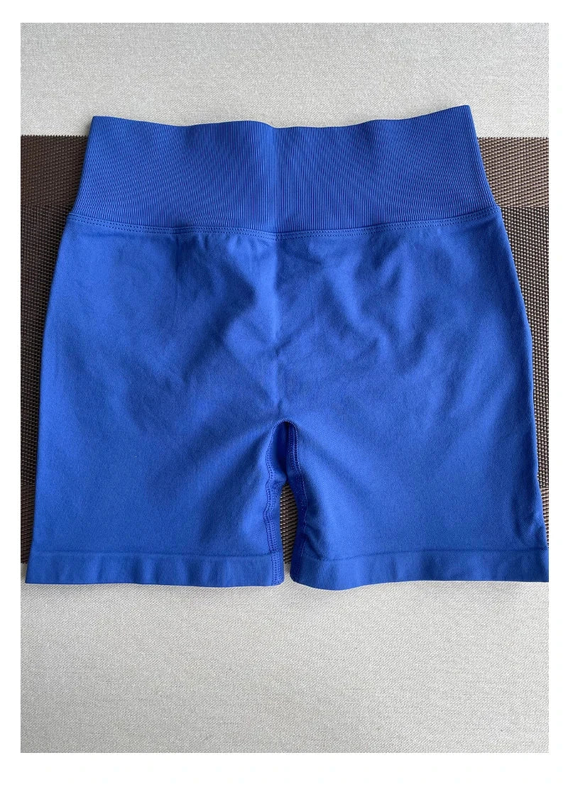 Solid seamless half pants for women from The Clothing Company Sydney, perfect for yoga, gym, running, and cycling activities.