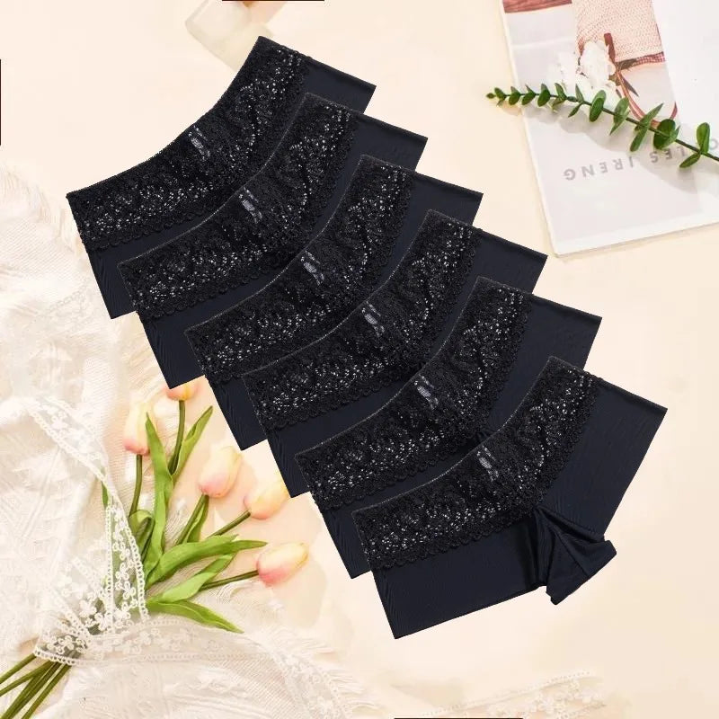 6 Pack Women's Panties Lace Boxers Seamless Female Underwear Temptation Boyshorts Boxer Lingerie Briefs The Clothing Company Sydney