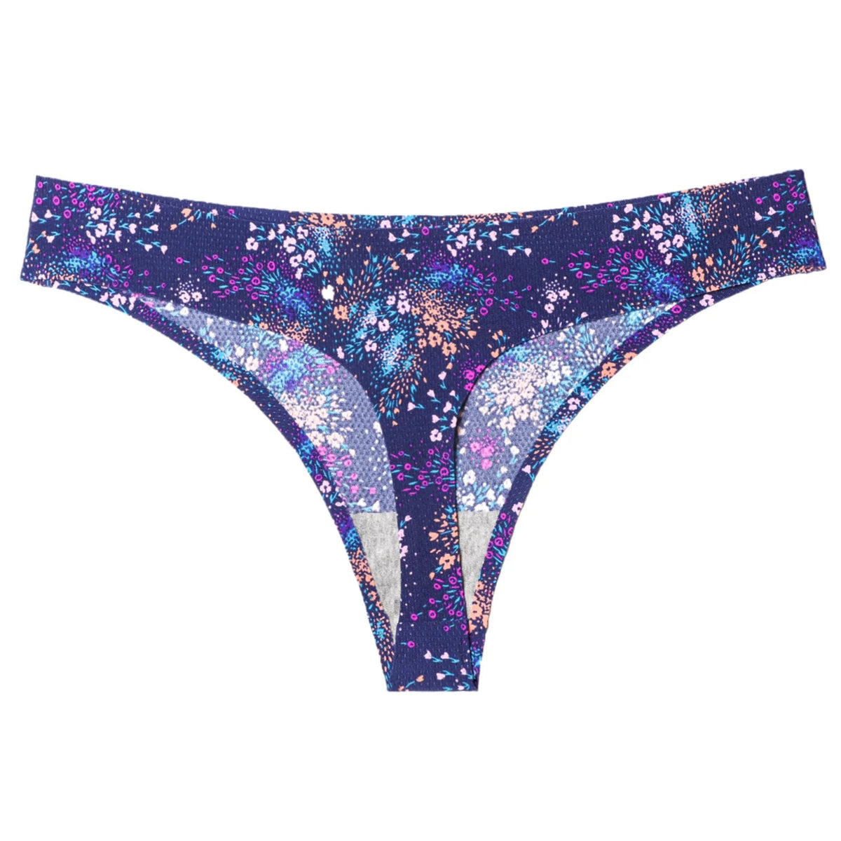 Floral print leopard seamless women's G-string underwear from The Clothing Company Sydney, featuring delicate floral and animal print details.