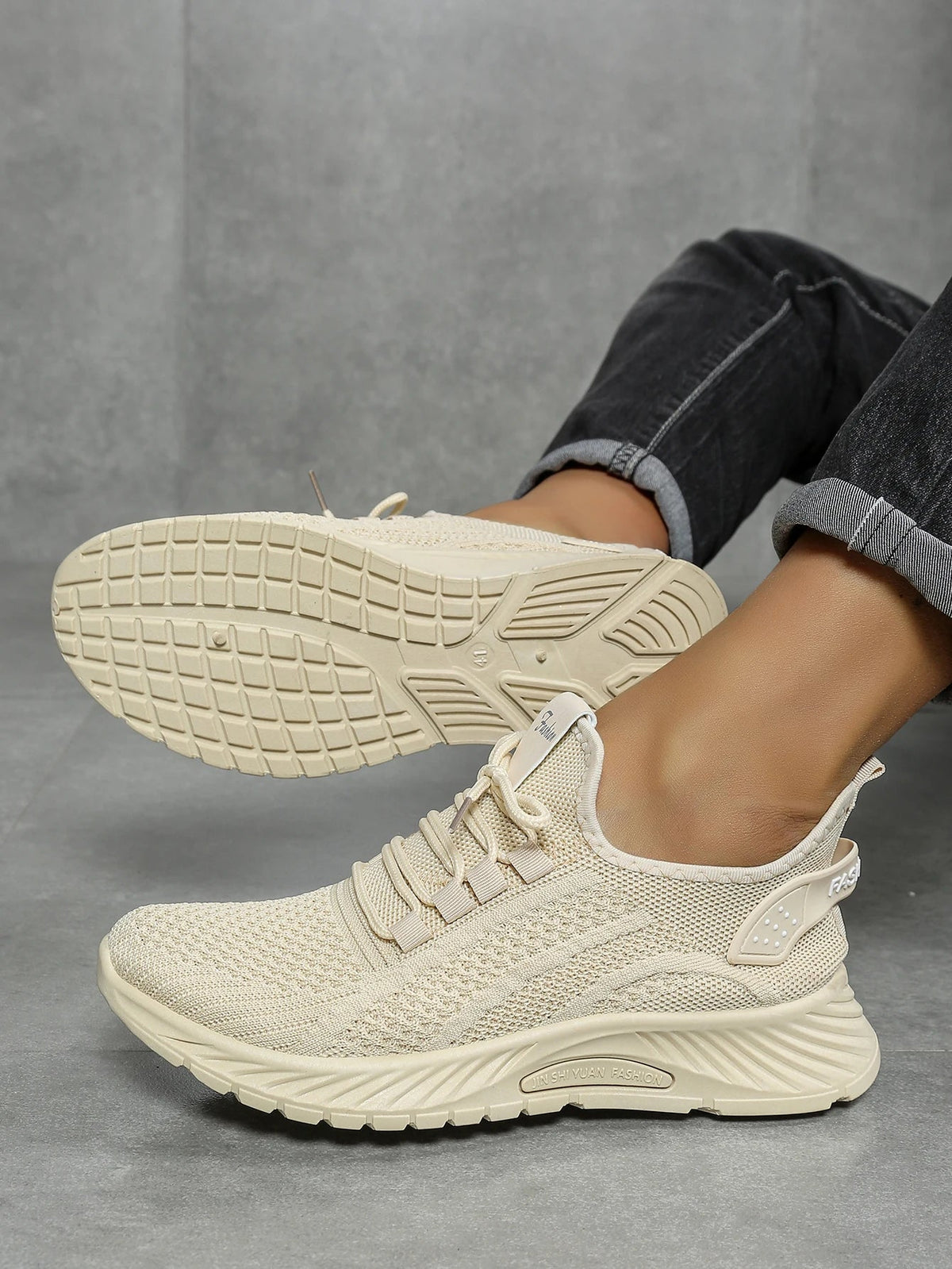 Women's Fall casual sneakers by The Clothing Company Sydney, Fly Weave lace-up athletic shoes with breathable design.