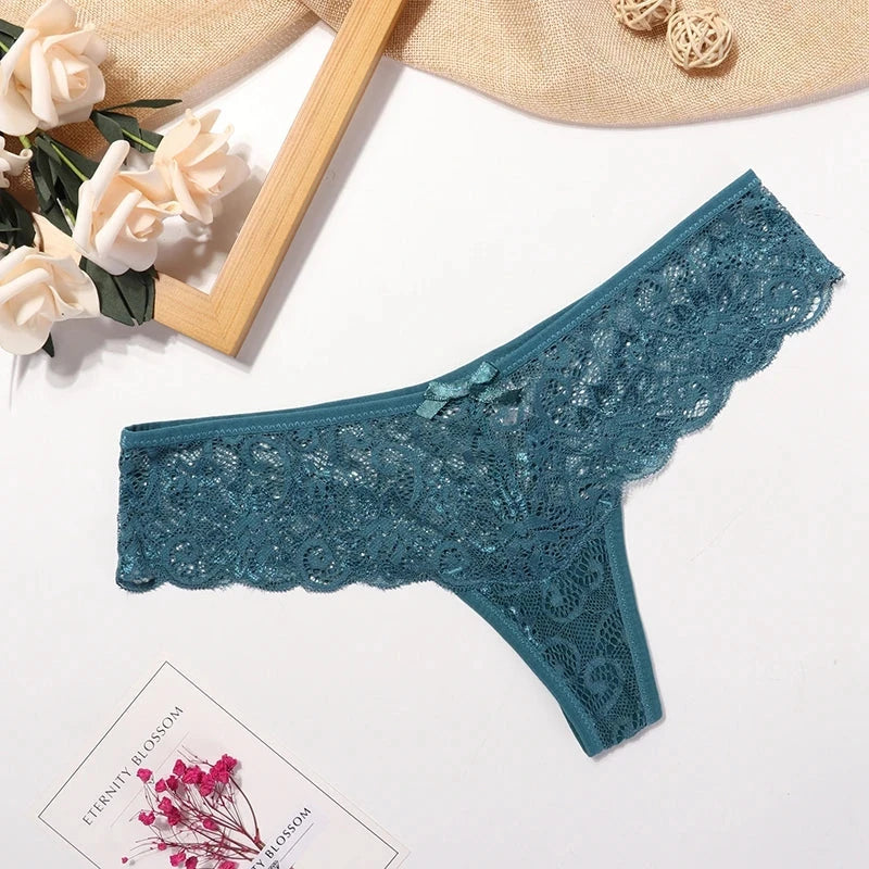 Lace Thong Women Low Waist Panties Transparent Underwear Hollow Out Female Lingerie Elasticity Comfortable Underpants The Clothing Company Sydney