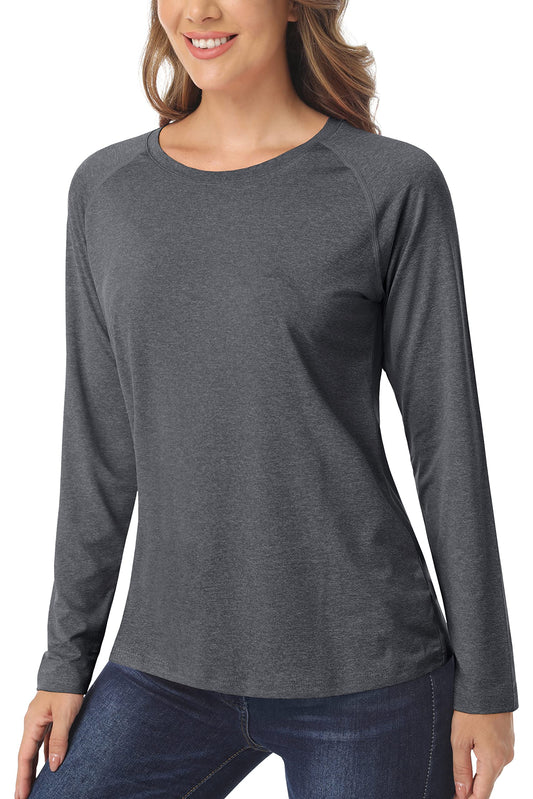 Sun Protection UPF 50+ Long Sleeve Shirts Womens Athletic Running T-shirts Quick Dry Sports Pullover Crew Neck Gym Tops The Clothing Company Sydney