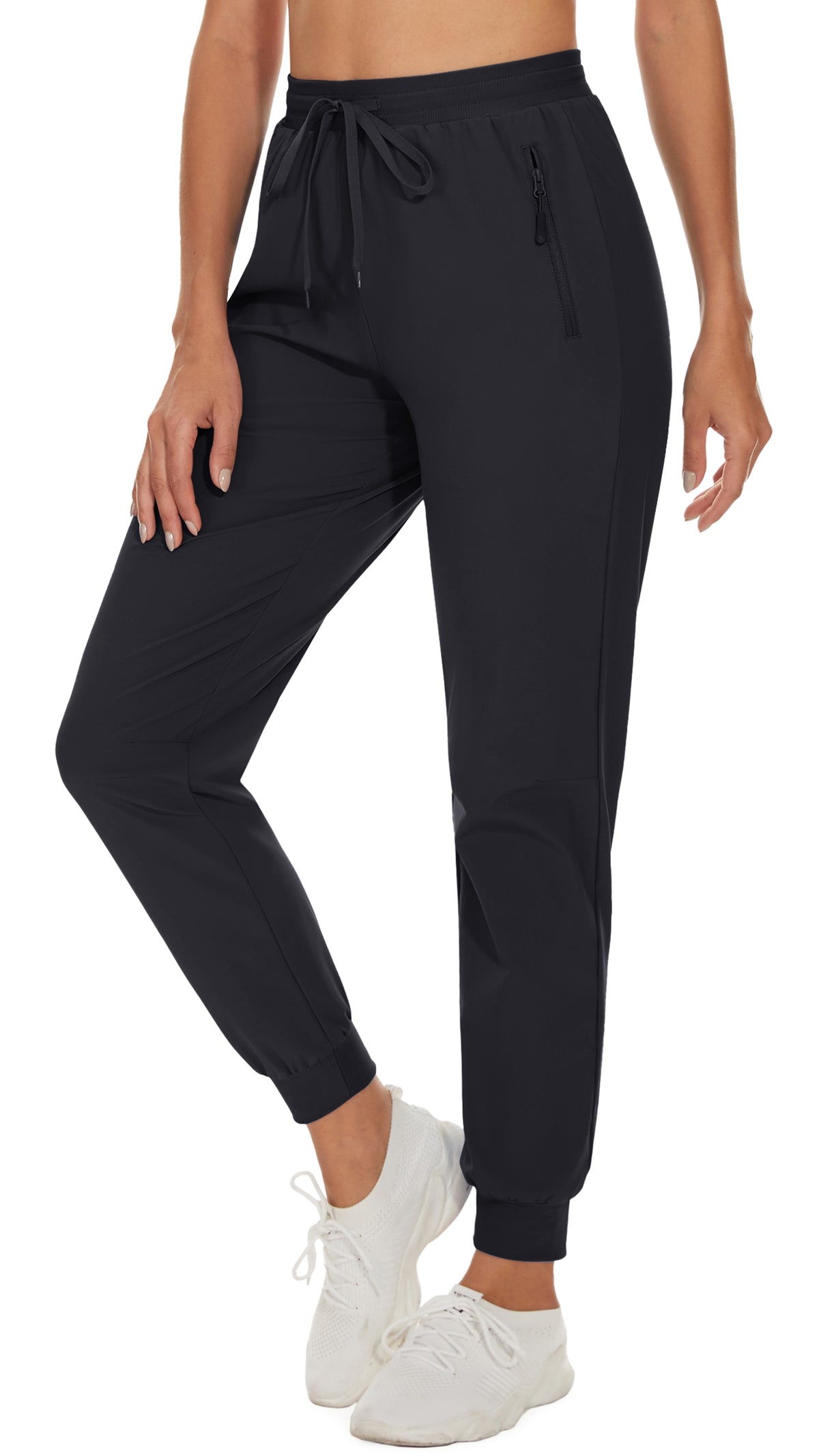 Women's quick dry hiking pants by The Clothing Company Sydney, casual athletic long pants with zip pockets and elastic waist.