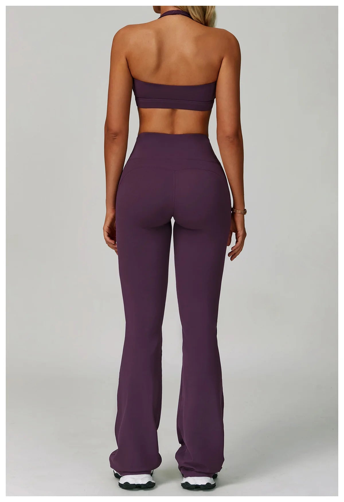 Women's fitness tracksuit set by The Clothing Company Sydney, includes high waist leggings and sports bra for workout and yoga.