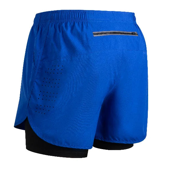Men's lightweight gym running shorts with liner pockets and towel loop, designed for breathable, quick-dry athletic workouts.