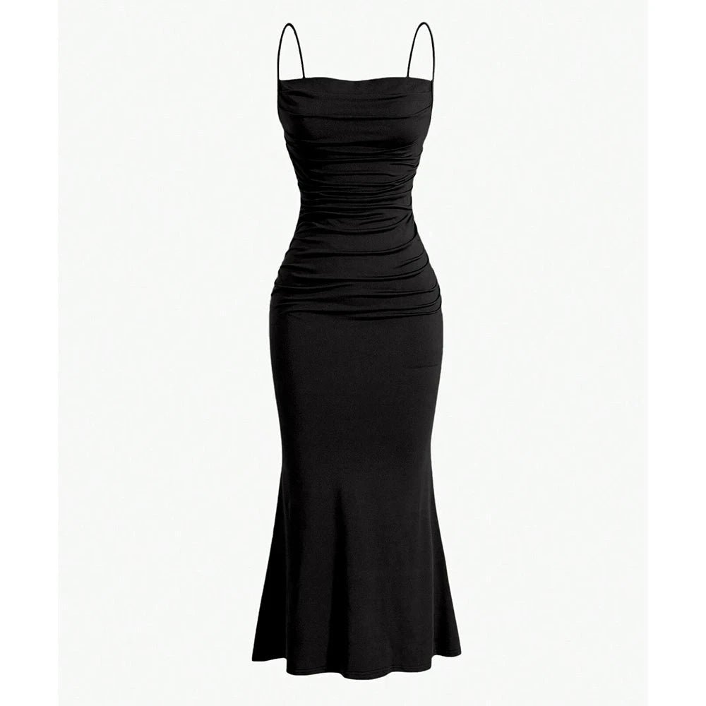 Women's Party Maxi Spaghetti Strap Elegant Slim Evening Wedding Guest Multi-Color Summer Milkmaid Dresses The Clothing Company Sydney