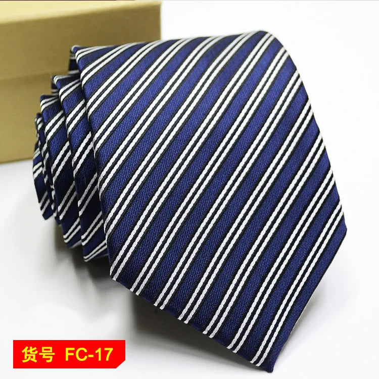 Men's Jacquard tie from The Clothing Company Sydney with floral and solid designs, 7-8cm width, stylish accessories for formal wear.