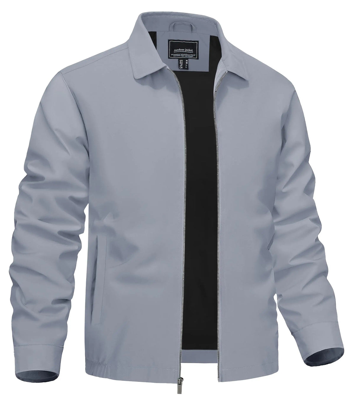Lightweight Work Jackets Mens Fashion Tunic Style Zipper Pockets Bomber Jackets Full Zip Spring Fall Outerwear The Clothing Company Sydney