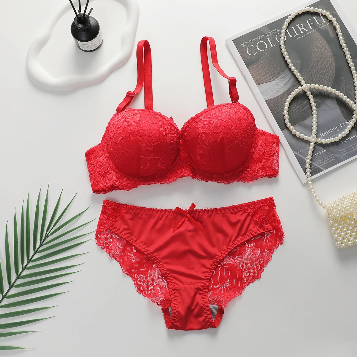 2 piece Multi-color Lingerie Push Up Flower Underwear Set The Clothing Company Sydney